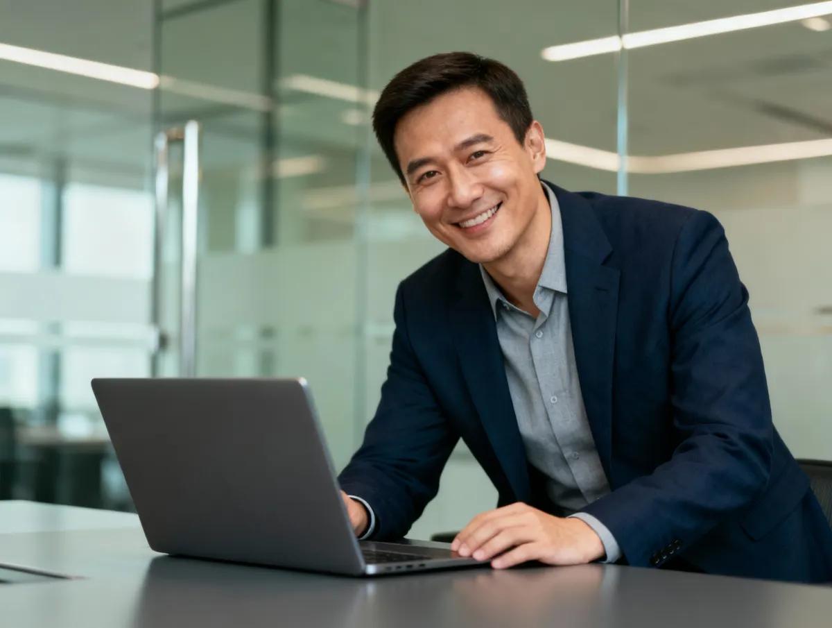 ilustração de branding digital em ambiente de escritório